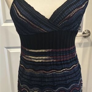 Missoni Metallic Striped Knit Dress Size 36
